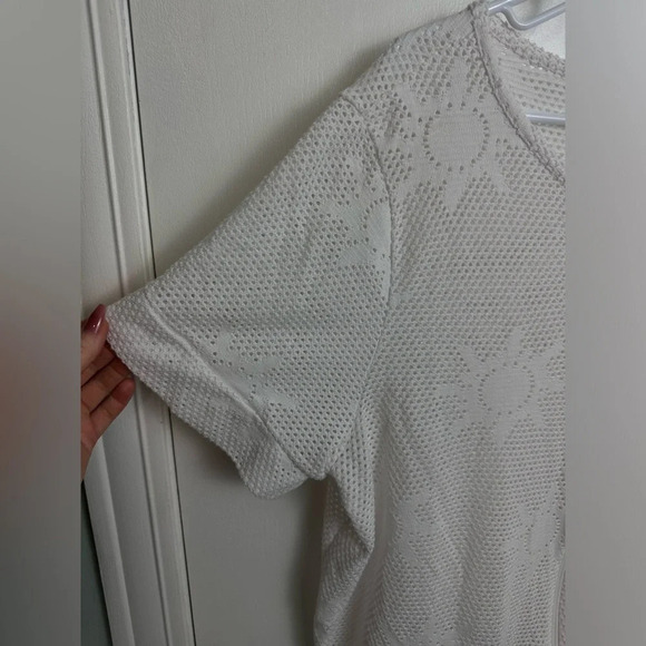 Beach Cabana women’s white cover up beach swim size large #1216 - Picture 4 of 6